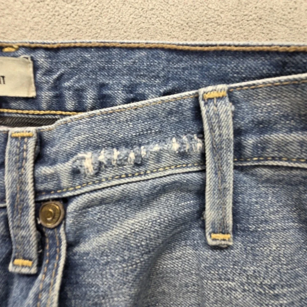 Vintage Levis 504 Jeans Mens 33x34 Blue Straight Engineered Zip Fly Honeycomb